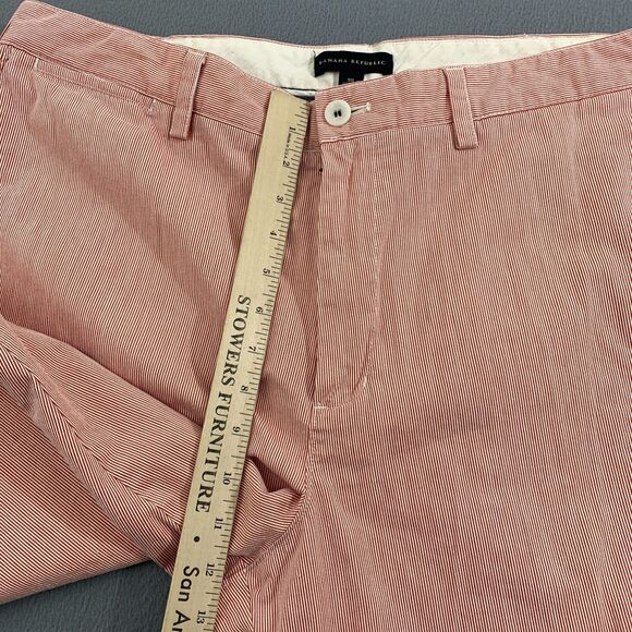 Banana Republic Shorts Mens Size 38 Pin Stripe Flat Front Cotton 11" Inseam - Picture 8 of 16
